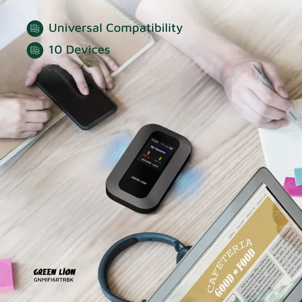 Green Lion Portable MiFi Router - Black