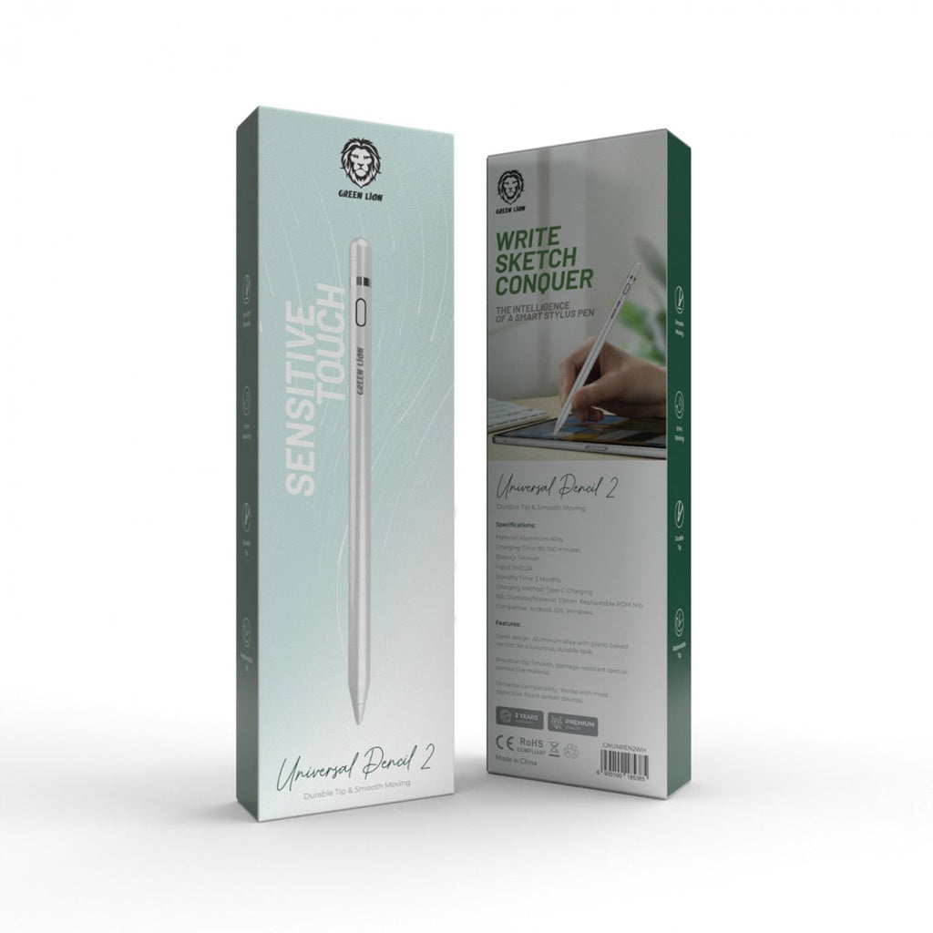 Green Lion Universal Pen 2 stylus front view white