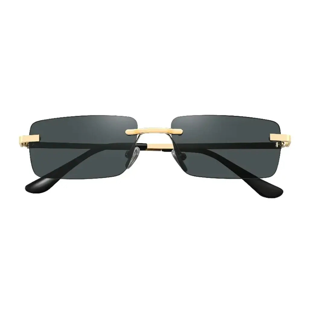 Stylish Green Lion sunglasses worn outdoors

