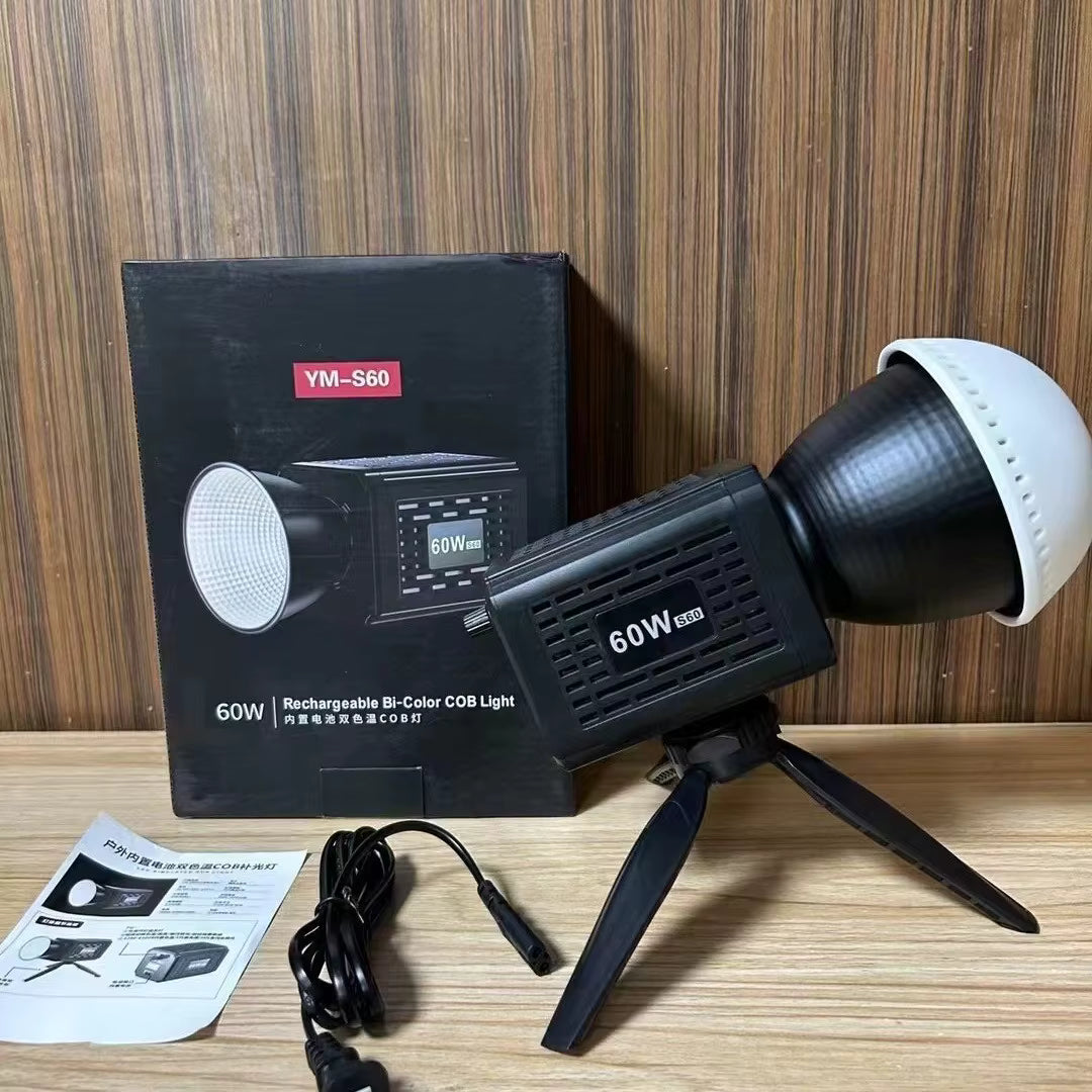 YM-S60 60W COB Video Fill Light – Bi-Colour CRI 95+