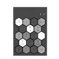 MOFii SK-660AG wireless numeric keyboard with hexagon keys.
