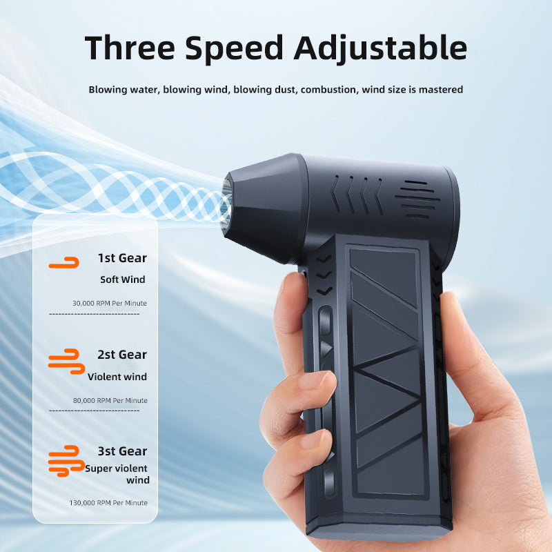 Powerful airflow from portable mini turbo fan
