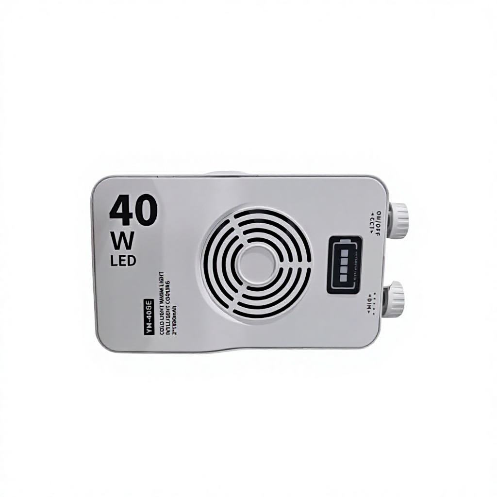 YM-40SE 40W video light – Type-C rechargeable with 1/4 inch tripod mount