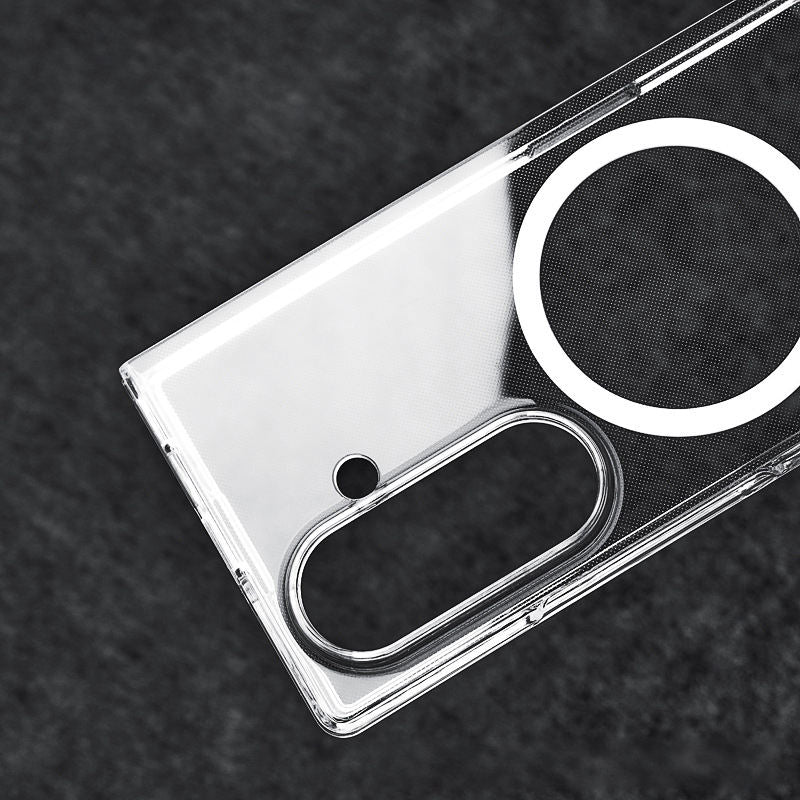 Galaxy Z Fold 8 Clear Case – Built-in Magnet Ring and Camera Bezel