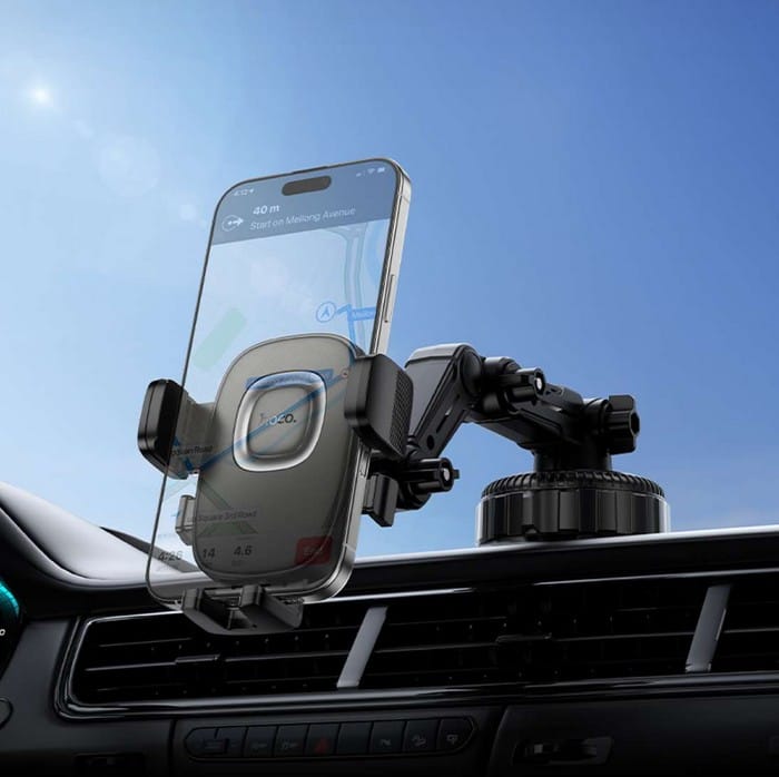 HOCO H89 Crown Large Suction Cup Car Holder – Dashboard & Windshield Phone Mount