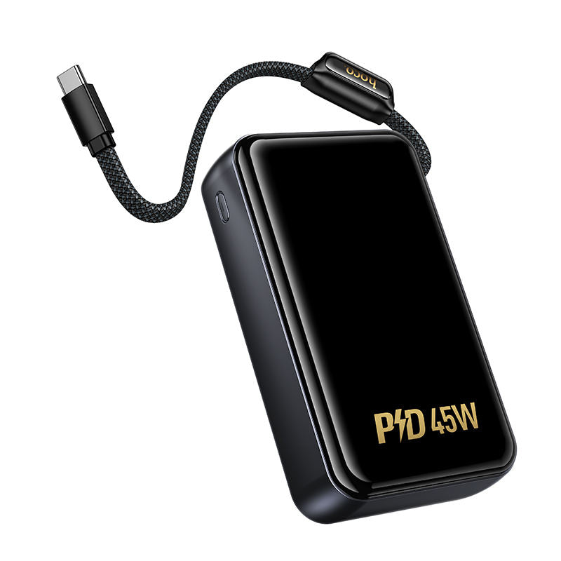 HOCO Q54 Shine power bank USB-C ports and LED indicator
