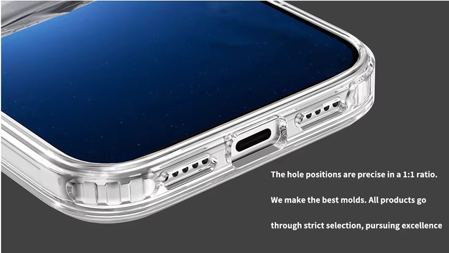Wlons matte clear case slim profile side view