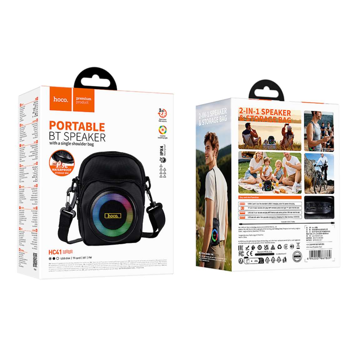 Crossbody Sports Speaker 8W Wearable Bag Style HOCO HC1