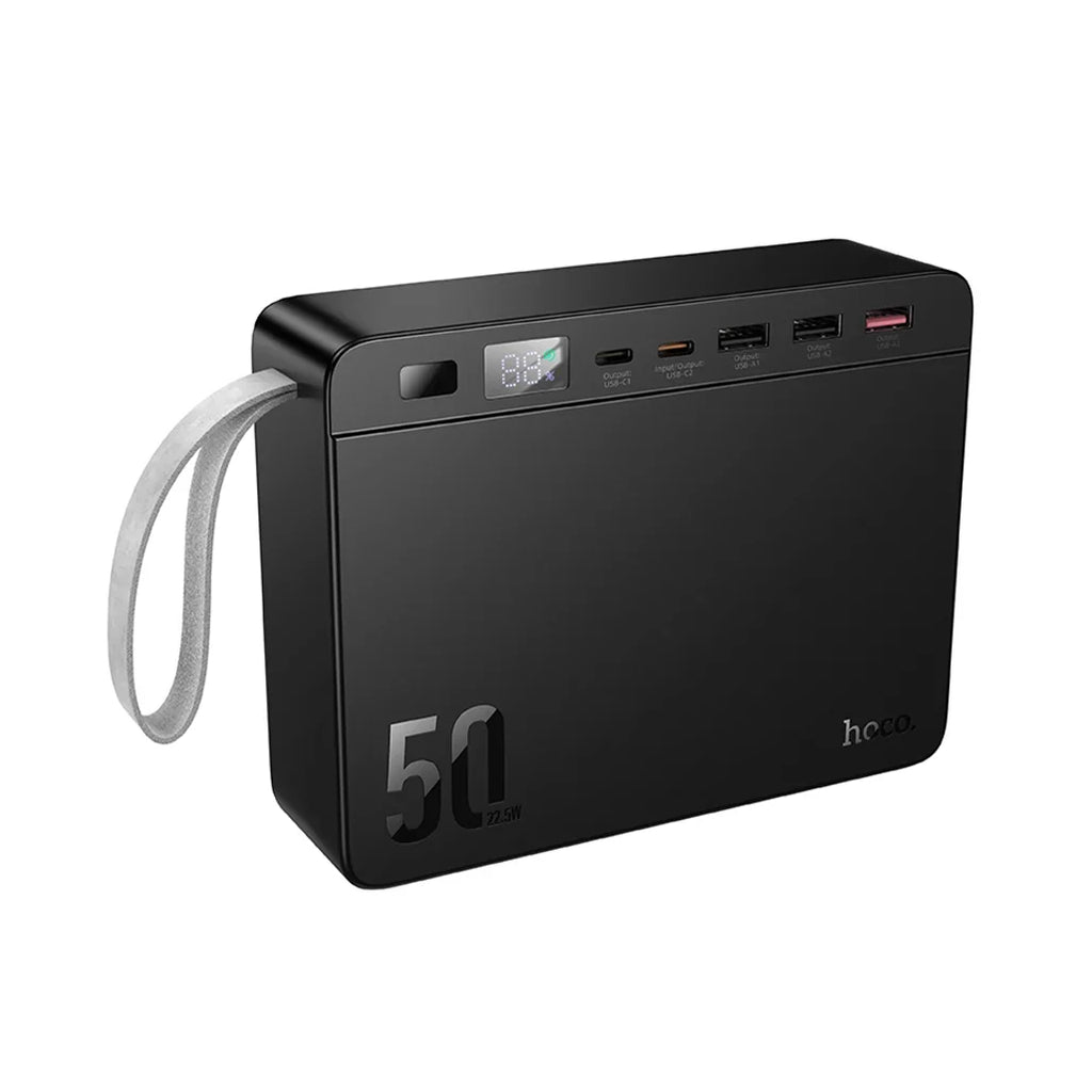 HOCO J166 Carretera 50000mAh Power Bank Black – 5 Ports with LED Light