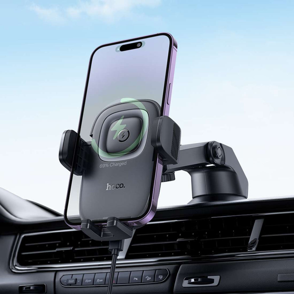 HOCO HW32 Crown wireless car mount color options