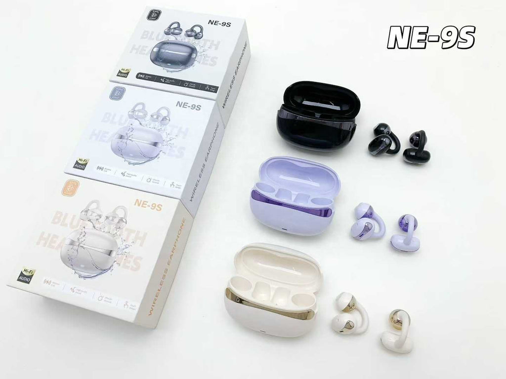 NE-9S HiFi Ear Clip Bluetooth Earphones with Case 