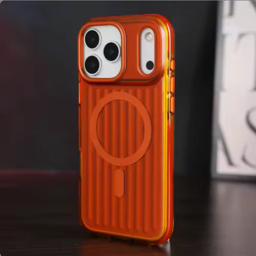 Puloka Rimowa bumper case protecting smartphone with stylish finish.
