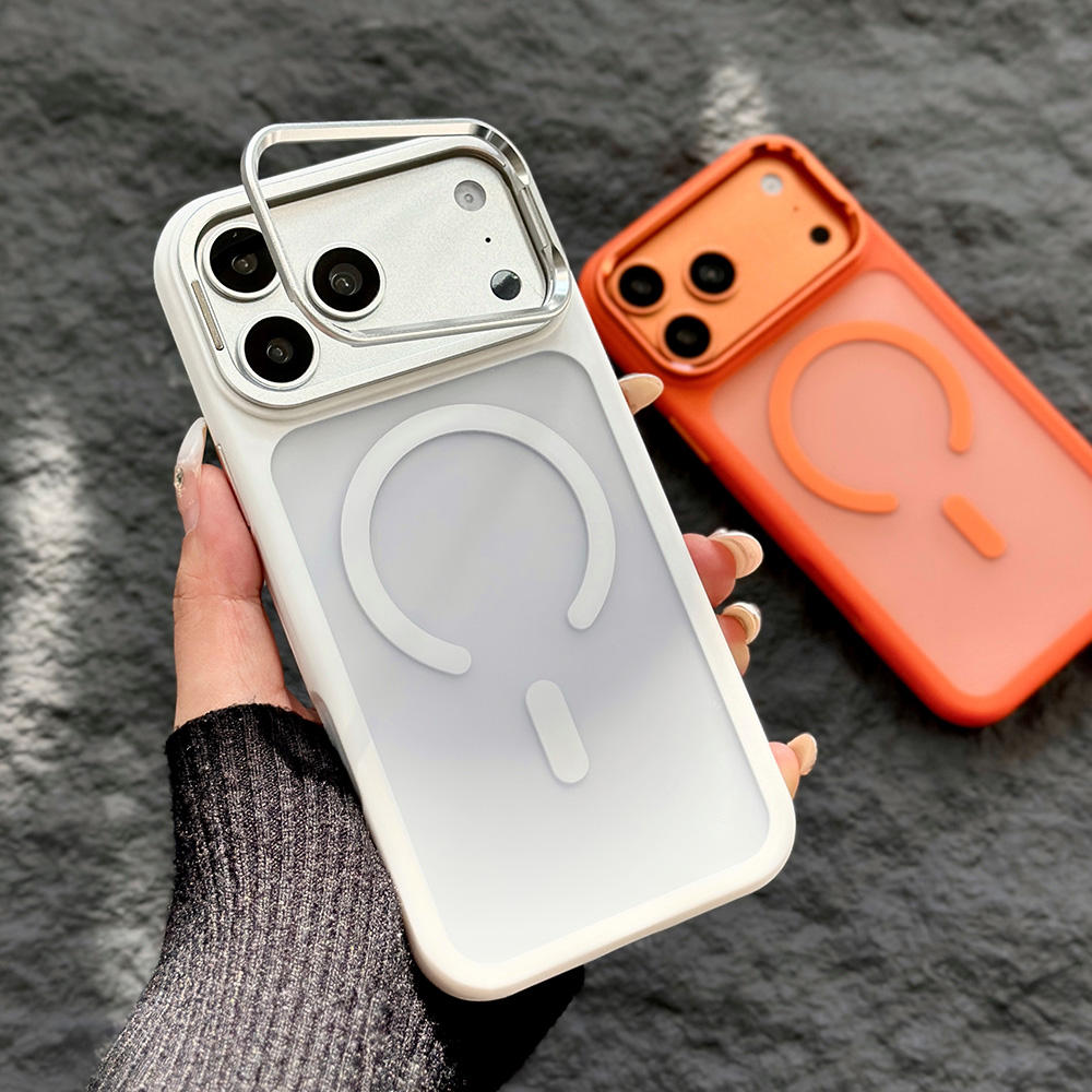 Shockproof MagSafe phone case with raised camera frame
