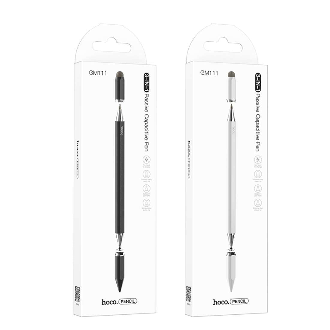 HOCO GM111 iPad stylus pen front view aluminum body
