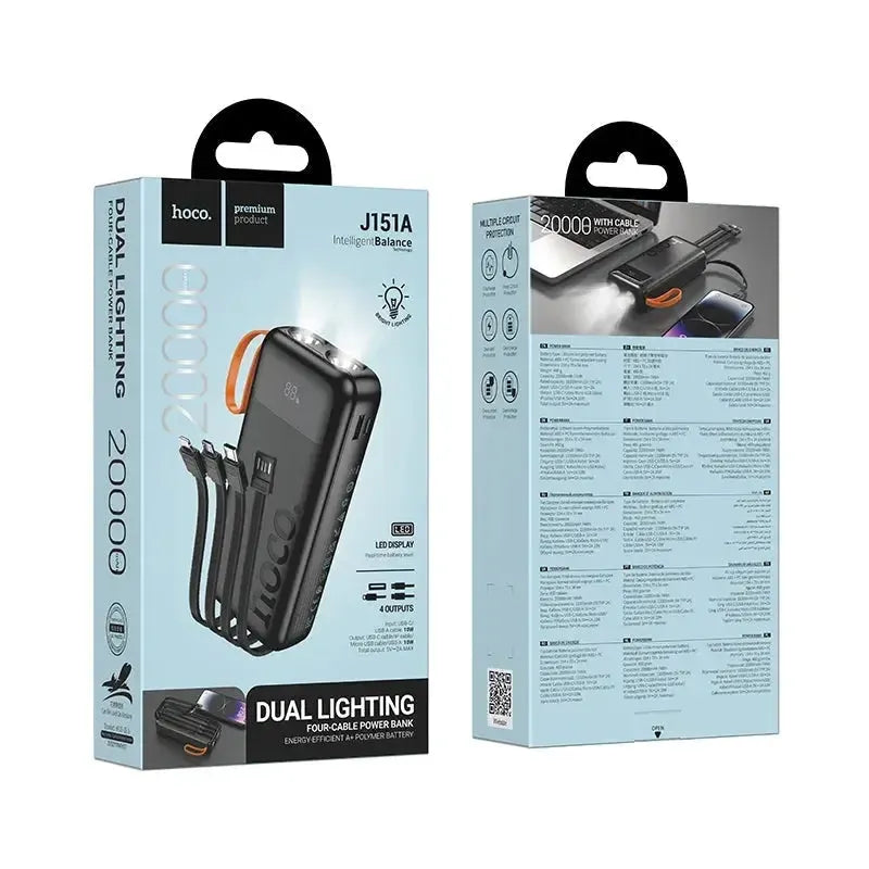 HOCO J151A Power Bank 20000mAh – PD Fast Charge Portable Battery
