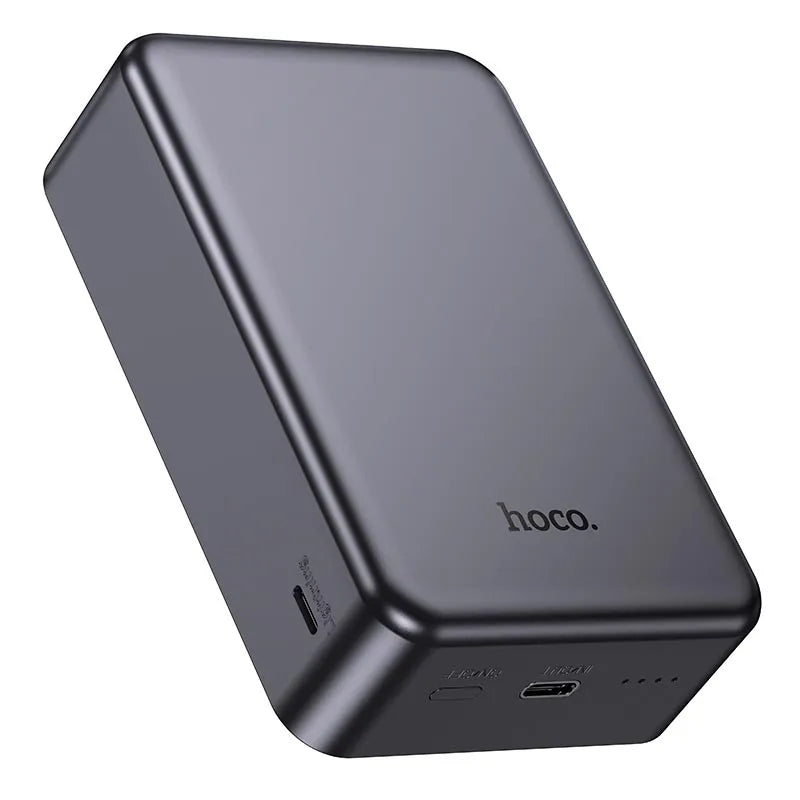 HOCO J160B 20000mAh magnetic wireless power bank front view