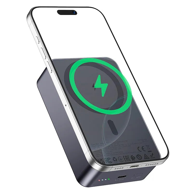 HOCO J160B power bank MagSafe iPhone attached magnetically