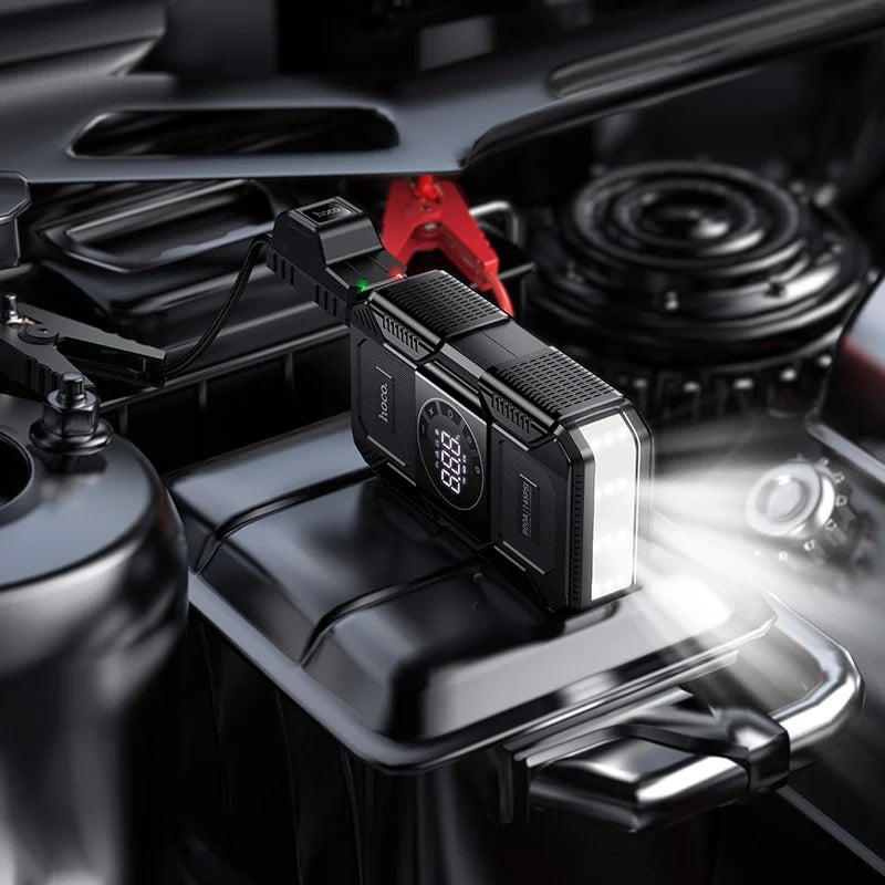 Portable tire inflator with 8000mAh power bank
