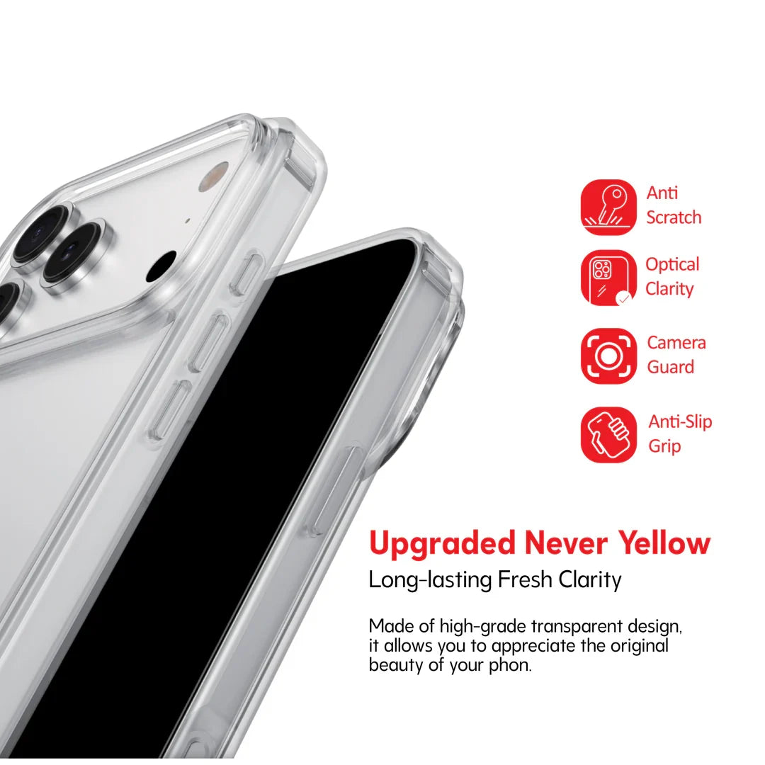 X-Level Space iPhone 17 TPU Clear Case – All Models Side Profile