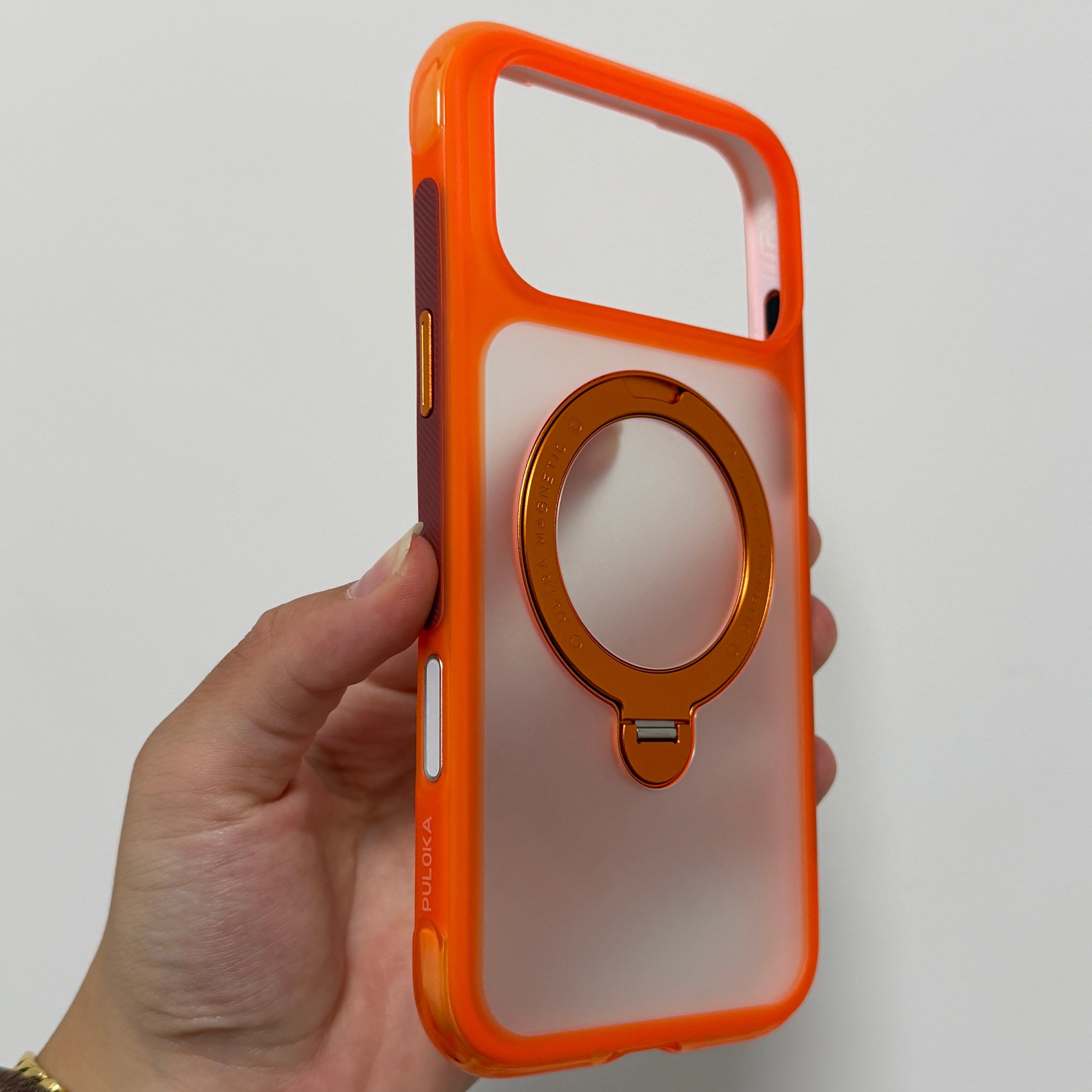 Puloka Airbag Magnetic Stand Case for iPhone 17/18 Pro Max