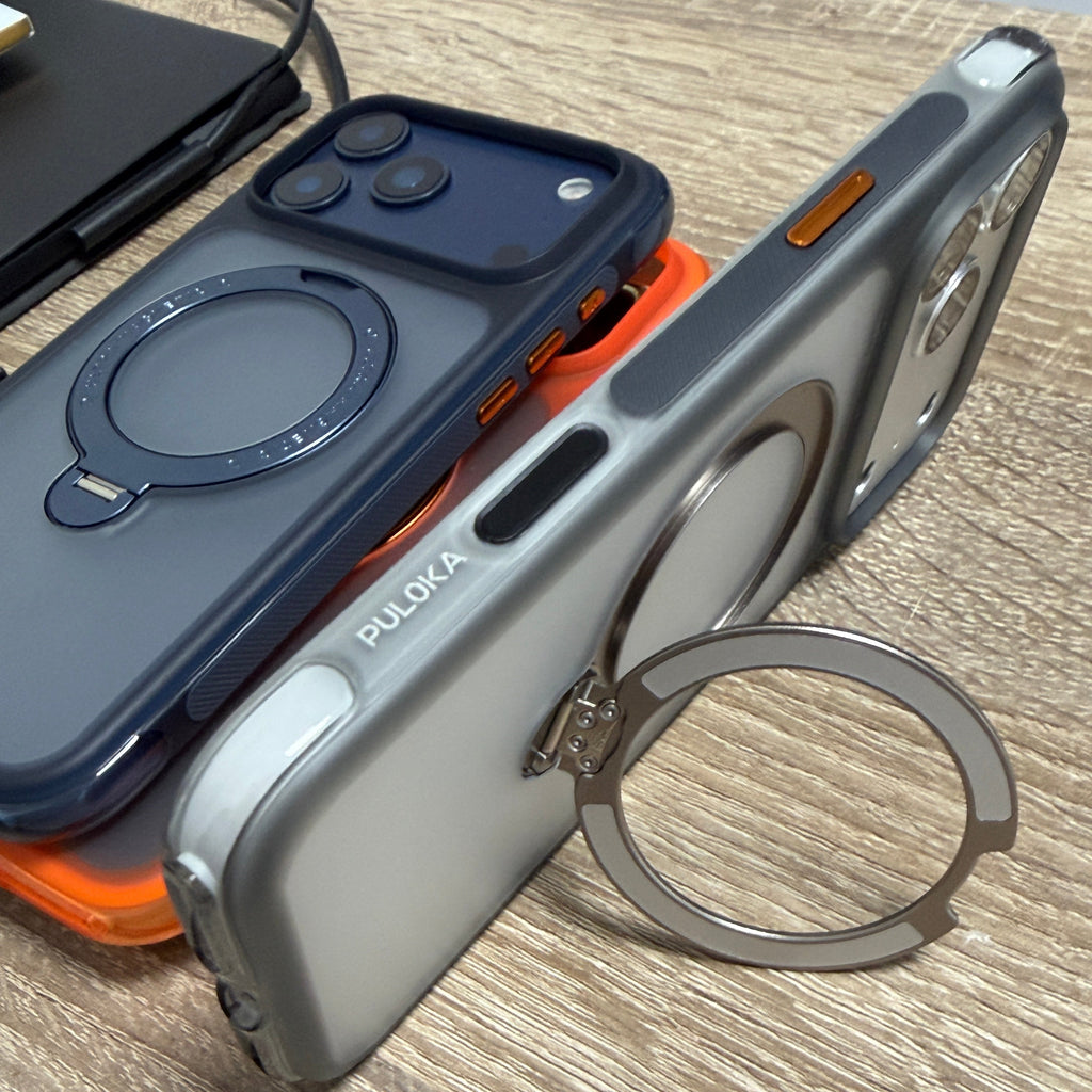 Puloka Airbag Magnetic Stand Case for iPhone 17/18 Pro Max