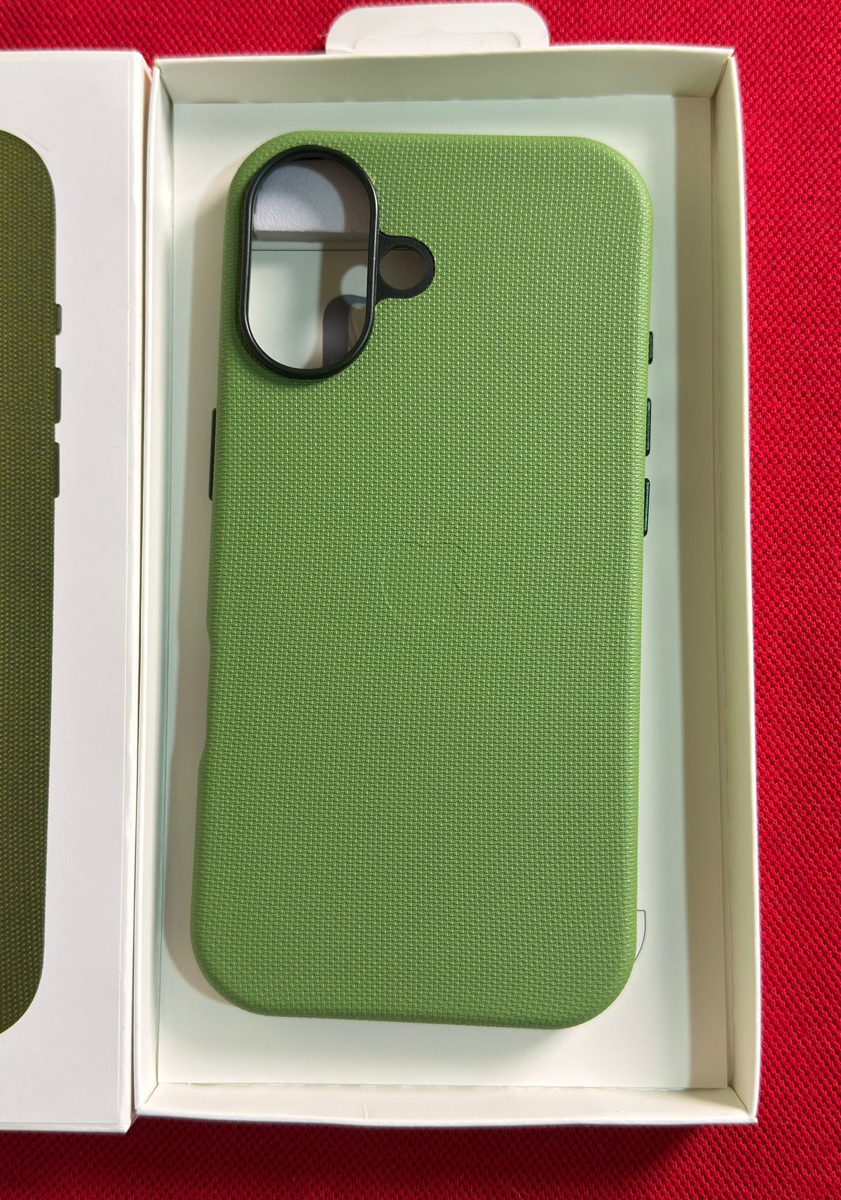 Fabric Texture Woven Case for iPhone 17 – Green