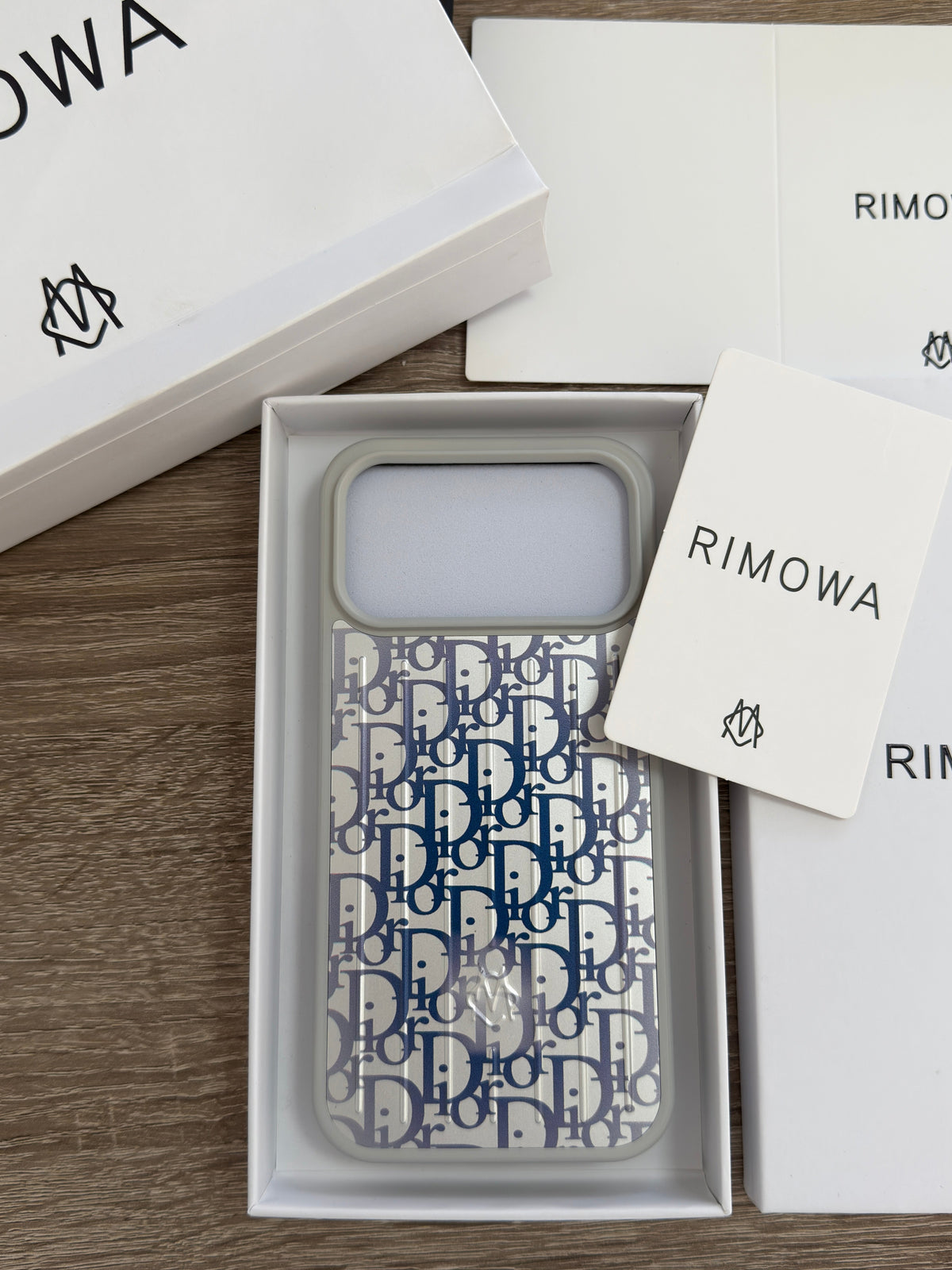 Dior-Rimowa monogram aluminum case for iPhone 17 Pro – in box