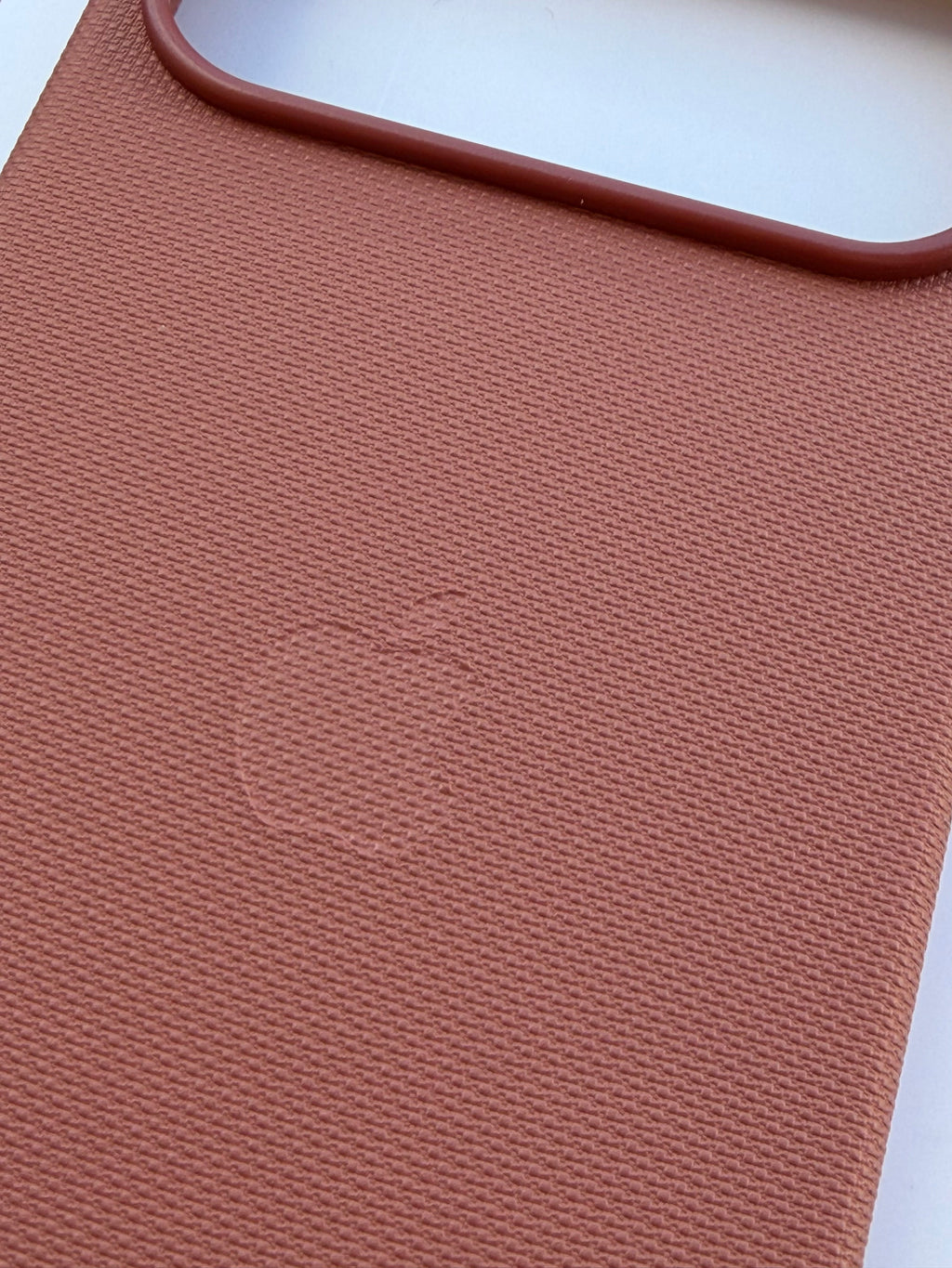 Fabric style iPhone 17 Pro case with soft grip finish
