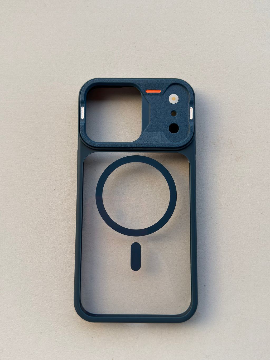 iPhone Clear MagSafe Case with Camera Cover – MagSafe ring alignment detail