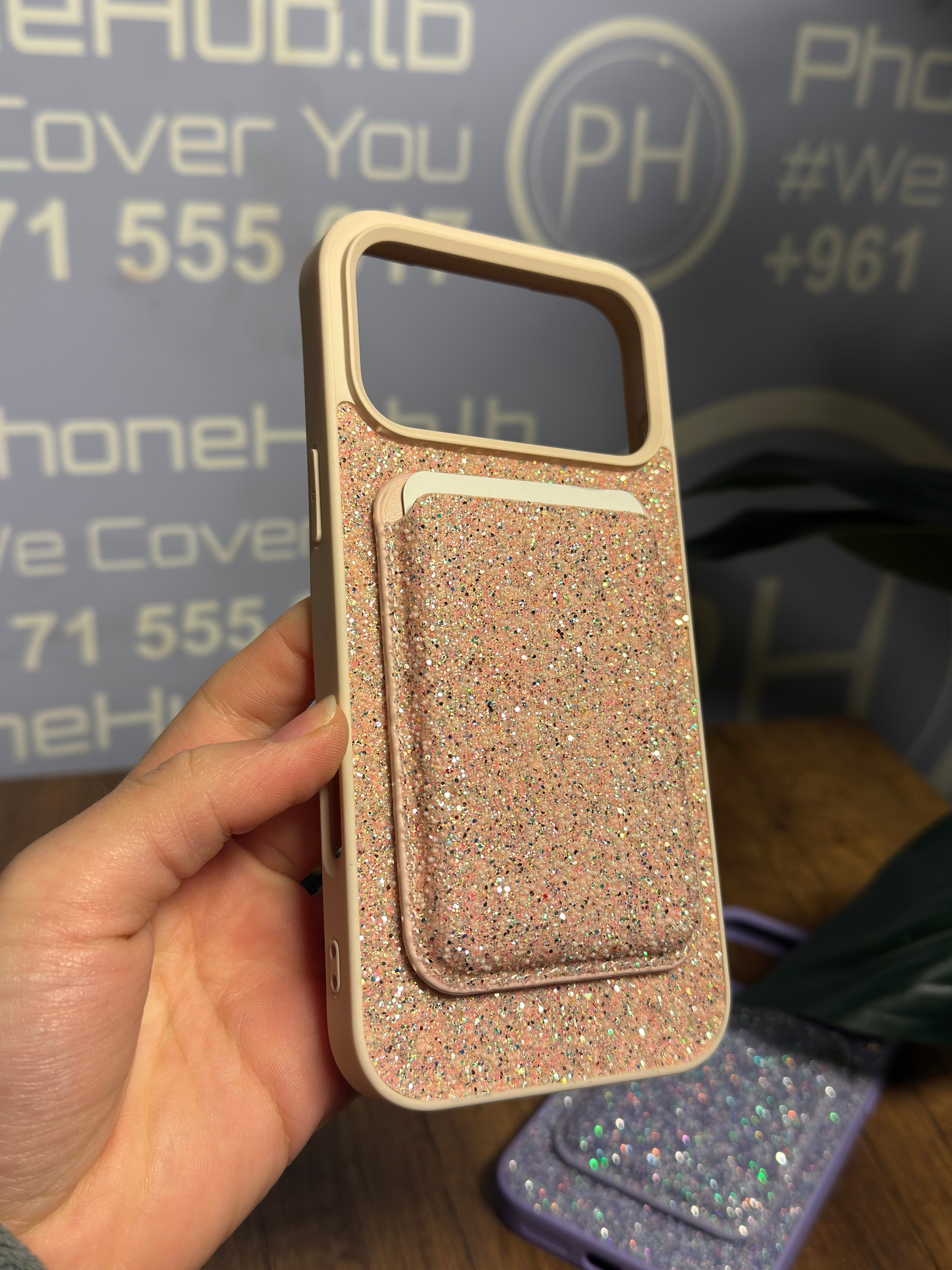 Glitter MagSafe Case – Magnetic Wallet Snap-on Demo