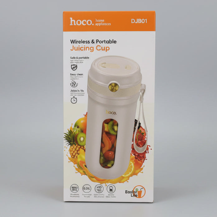 HOCO DJB01 Wireless Juicing Cup Cream – 350ml Portable Blender
