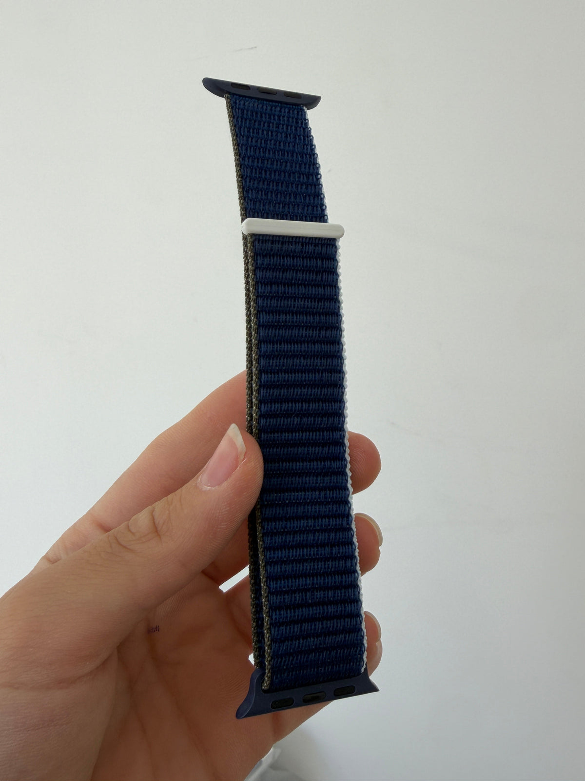 Fabric Sport Loop Band for Apple Watch Navy – Woven Nylon Strap
