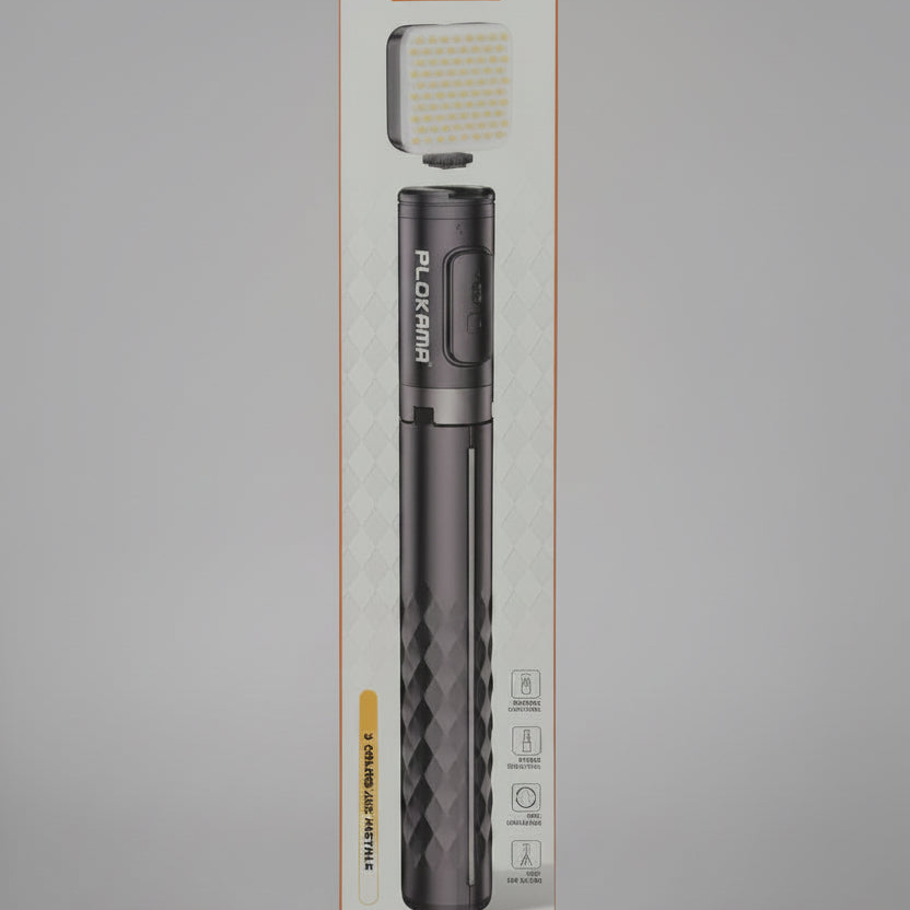 Plokama T7 Pro Selfie Stick Tripod – 170cm with LED Fill Light