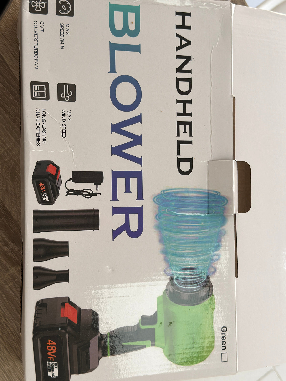 Cordless Air Blower with Battery Pack – Removable and Rechargeable