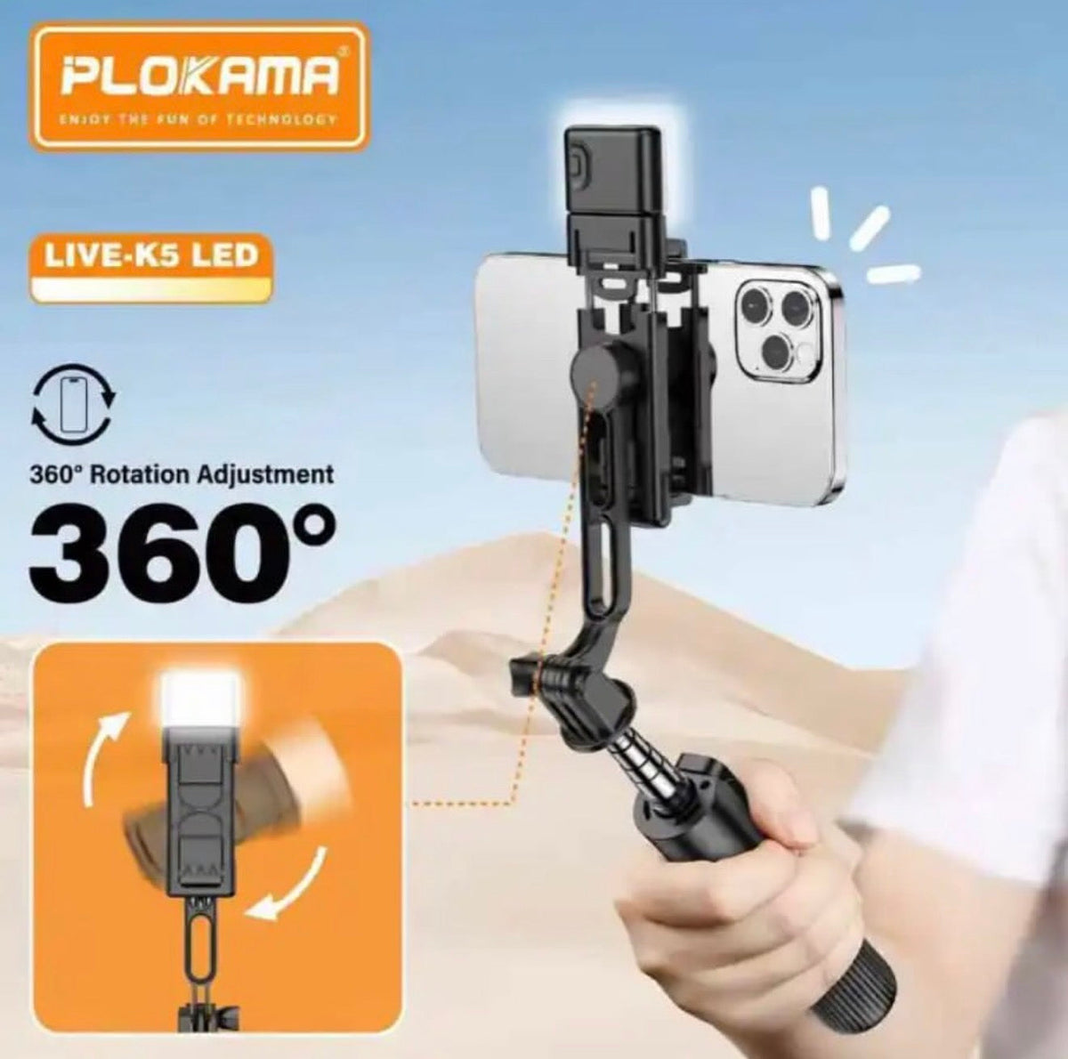 Compact selfie stick tripod with remote control for smartphones
