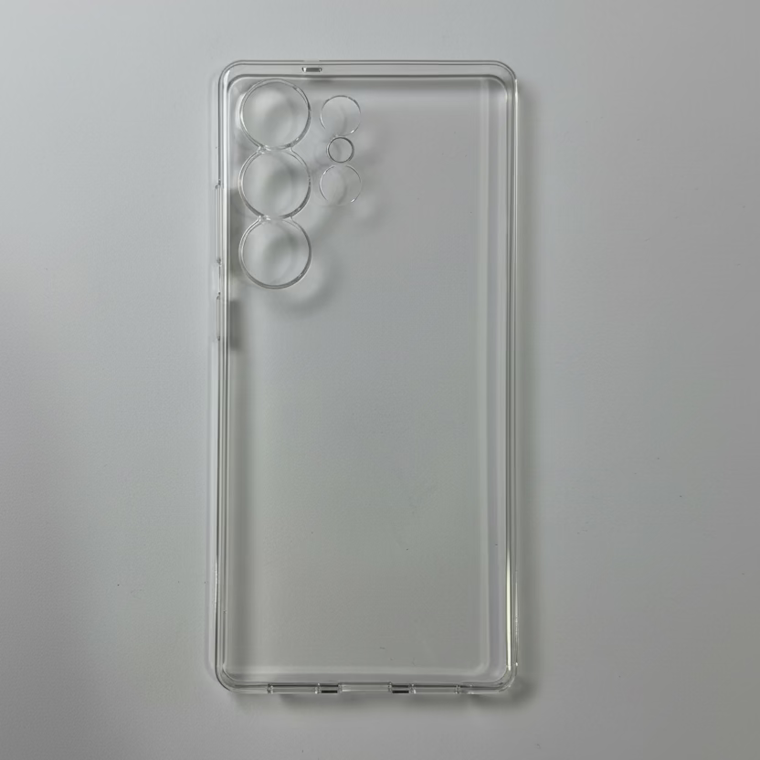 Samsung S25 Ultra clear slim plastic case front view