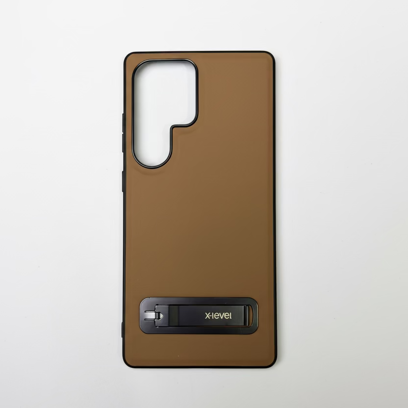 X-Level leather case kickstand extended landscape mode
