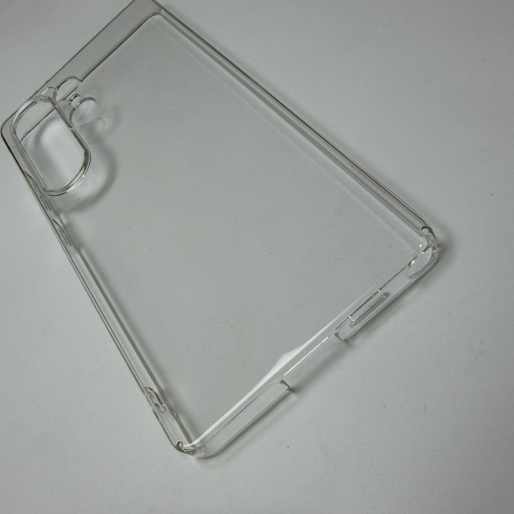 X-Level clear S25 Ultra case S Pen slot access detail