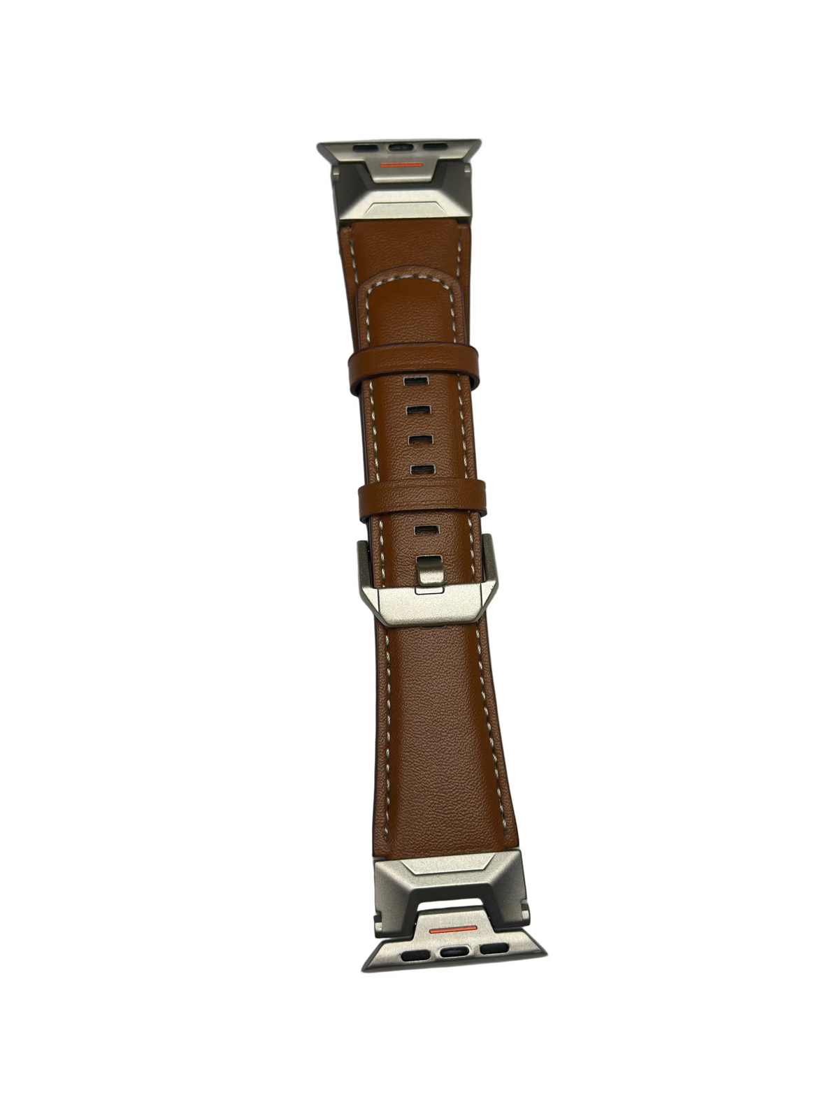 Classic leather Apple Watch band on wrist lifestyle
