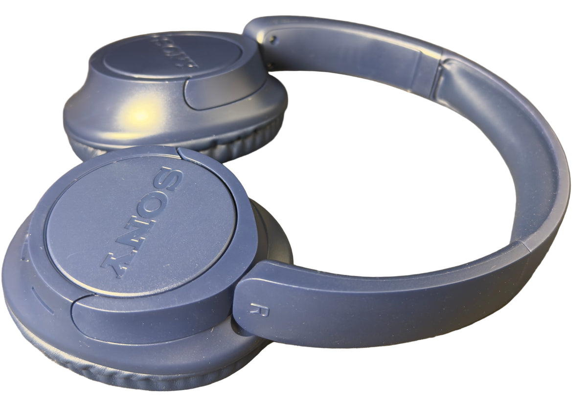 Sony WH-CH720N headphones folded compact for travel