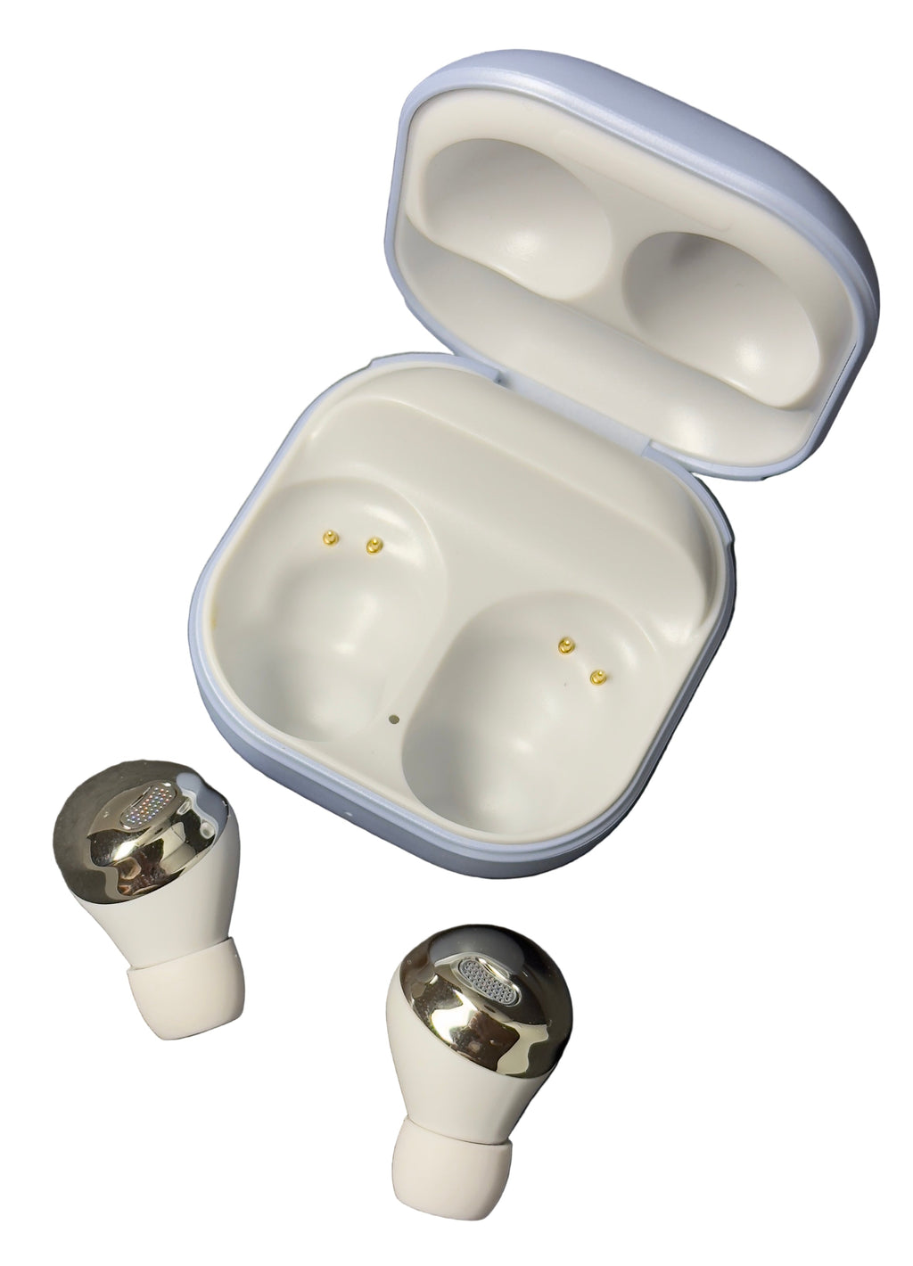 Galaxy Buds Pro charging case open with earbuds