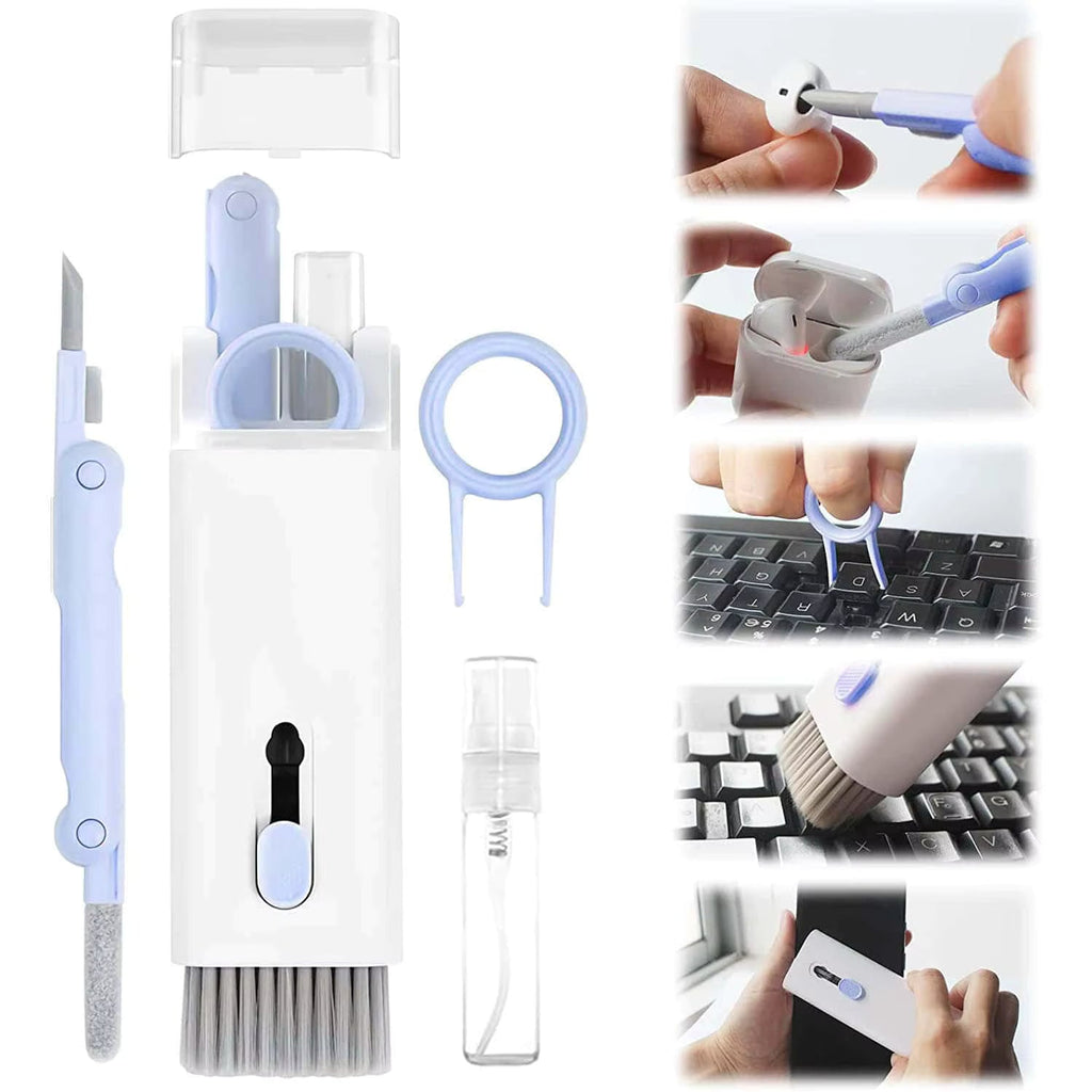 7-in-1 electronics cleaning kit front view with tools