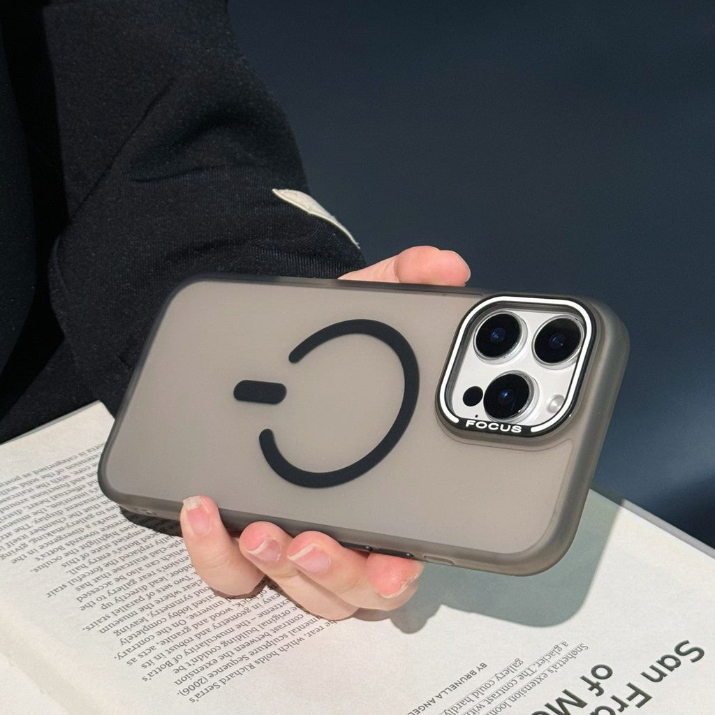 Power symbol iPhone case side view shockproof TPU edges
