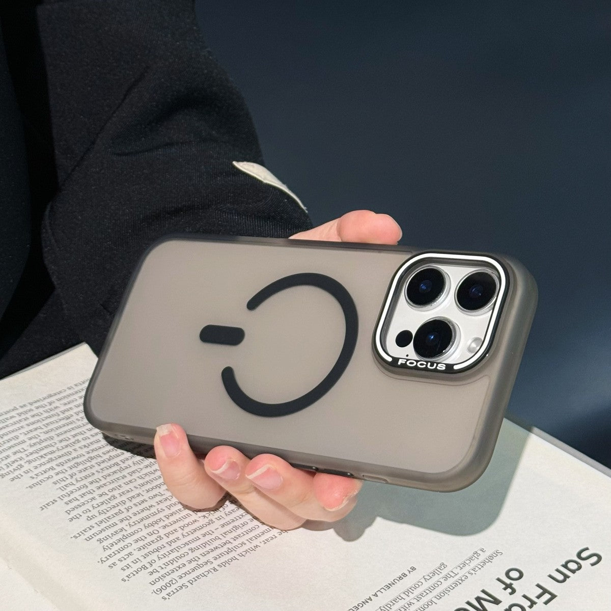 Power symbol iPhone case side view shockproof TPU edges