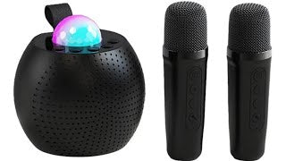 Mini karaoke speaker 360° sound and LED lighting demo