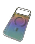 Iridescent glitter MagSafe case iPhone 17 Pro rainbow effect