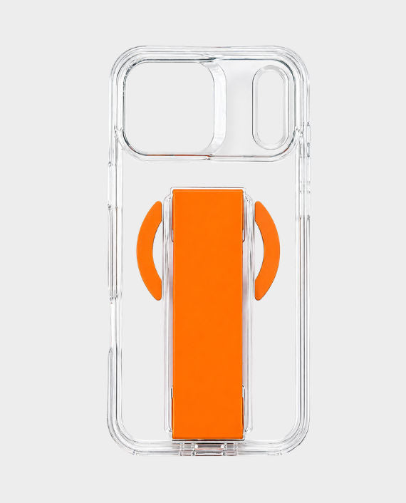 iPhone 17 Pro Max silicone case with hand strap and magnetic ring
