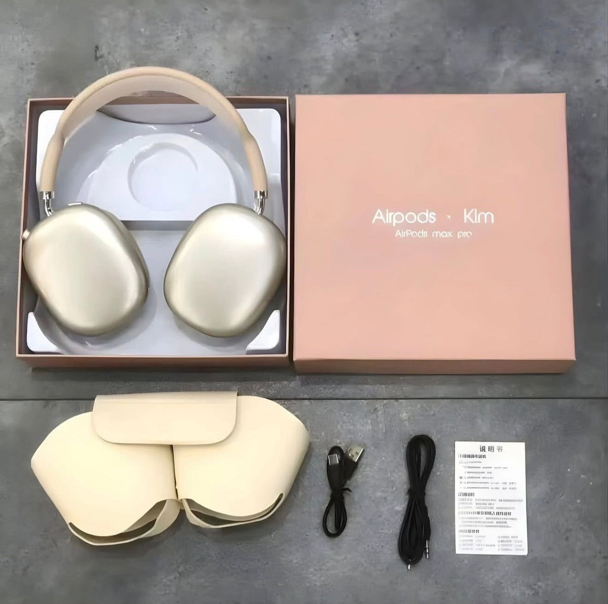 Luxury wireless headphones with matching silicone protective accessories
