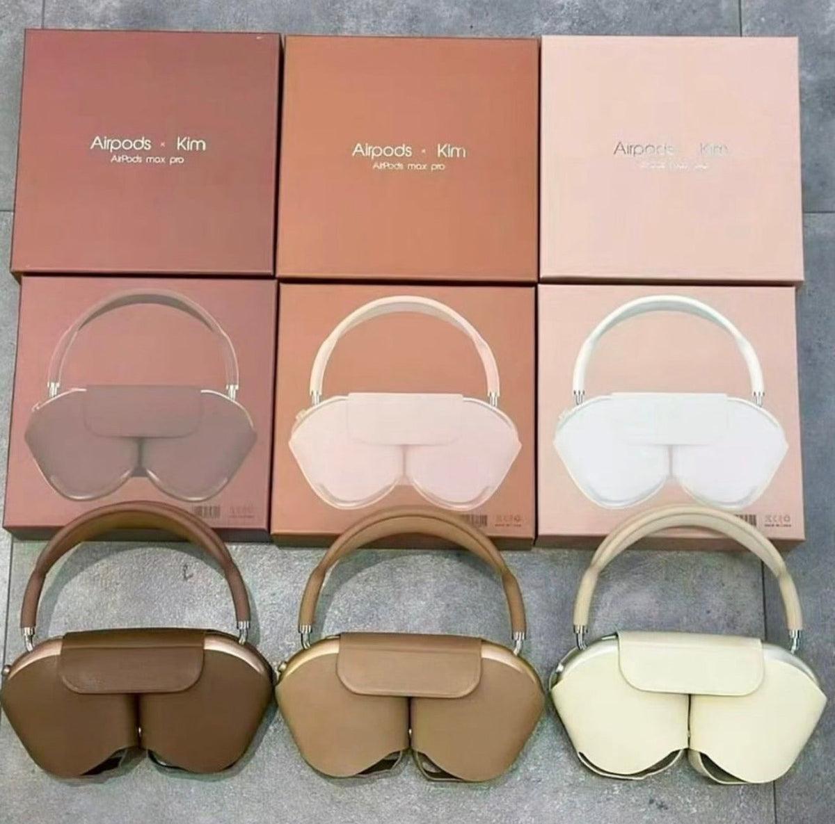 AirPods Max Pro x Kim Bluetooth headphones in elegant colors
