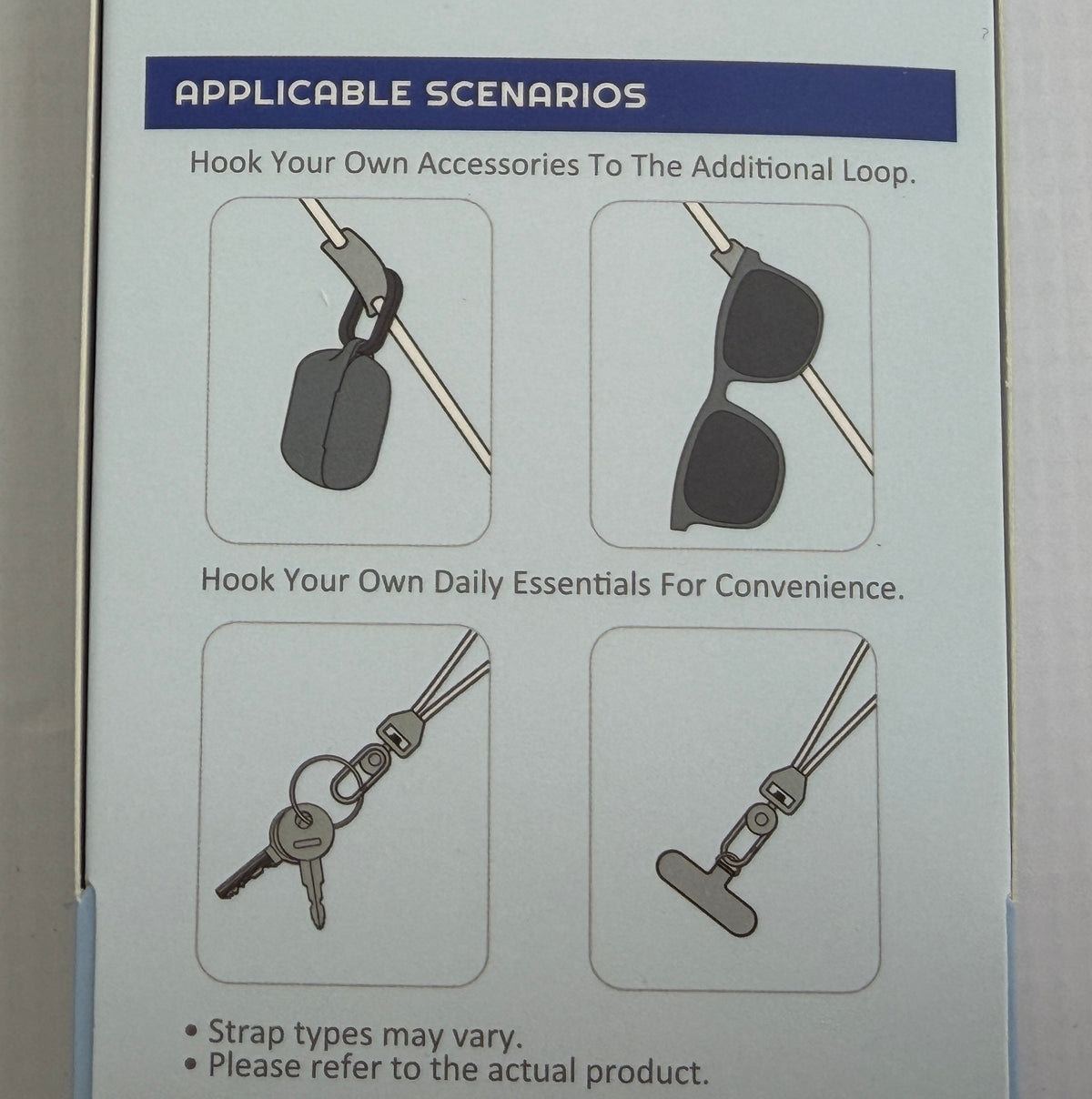X-Level Multi Strap Phone Lanyard & Wrist Strap with Clip Attachment Chains